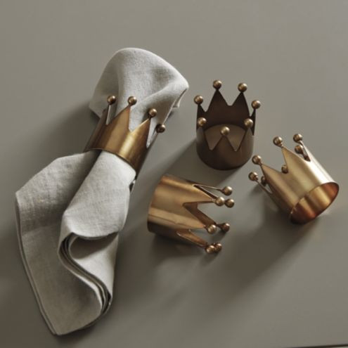 Crown Napkin Rings - Set of 4 | Ballard Designs, Inc.