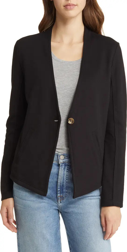 One-Button Knit Blazer | Nordstrom