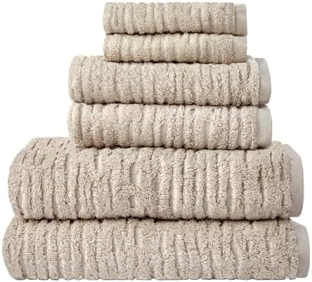 SKL Home CloudSoft 100% Cotton Luxury 6-Piece Towel Set, 600 GSM, Ultra Plush & Absorbent - 2 Bat... | Amazon (US)
