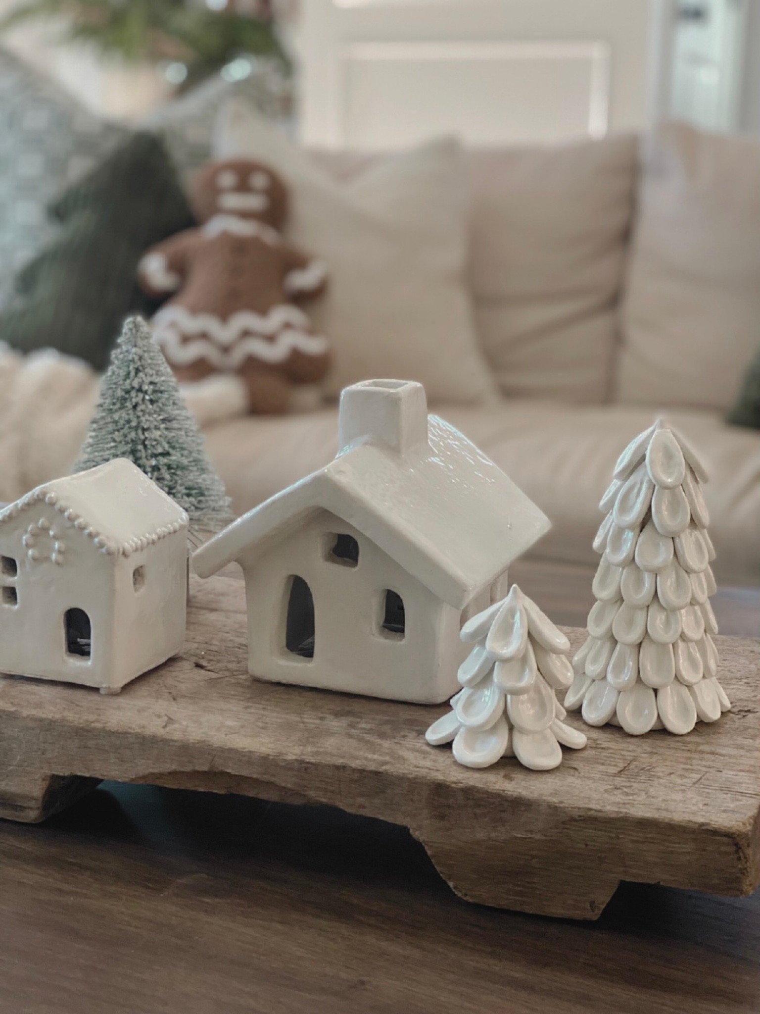 Coffee table styling, the trees I DIYed with oven bake clay! 

#LTKSeasonal #LTKhome #LTKHoliday