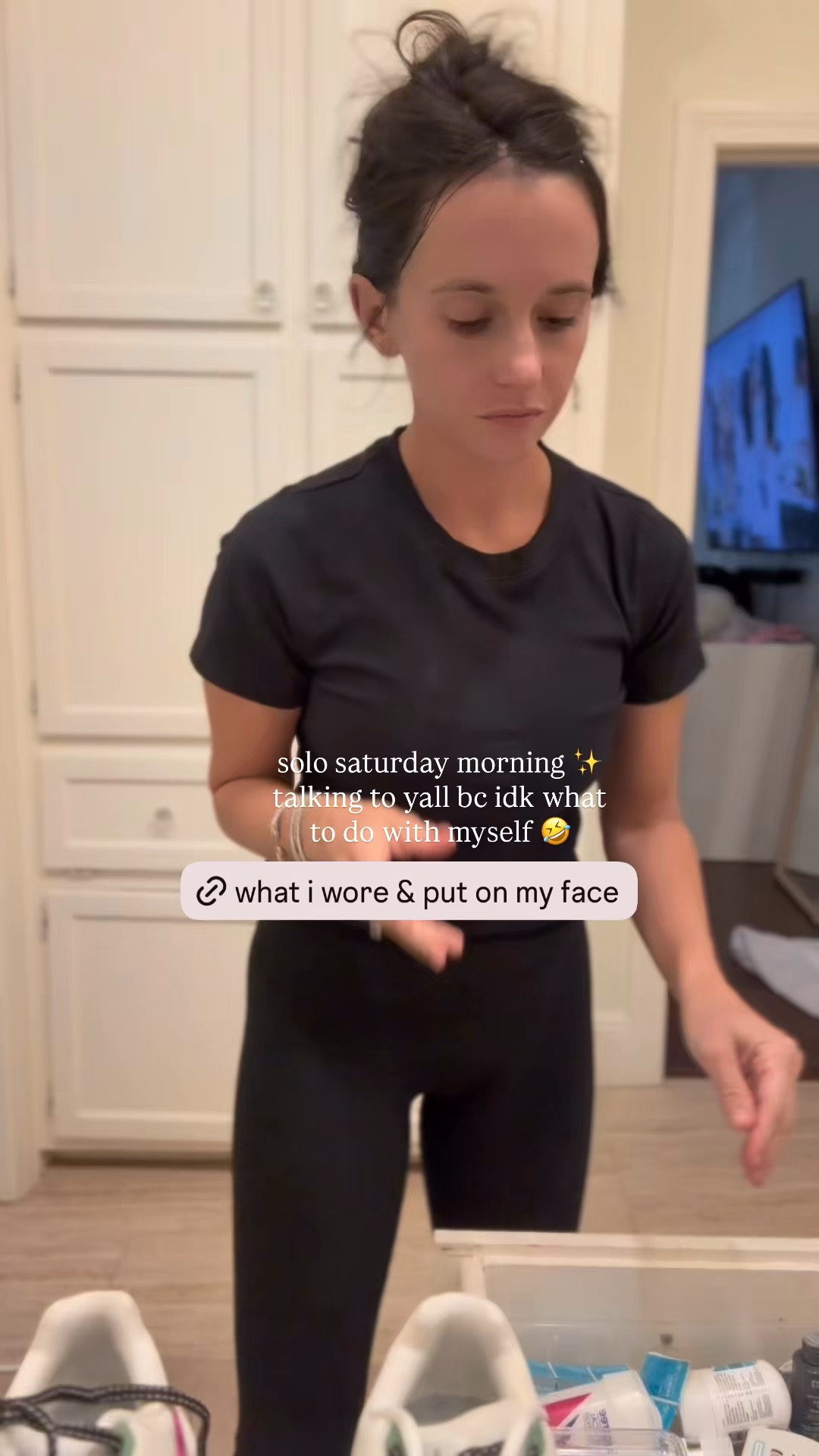 solo saturday morning •
what i wore taking my puppies on a walk today & easy SPF routine!! 

#LTKmomlife #LTKgrwm #LTKdayinmylife