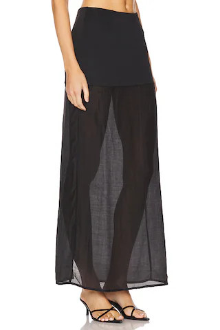 Chloe Sheer Skirt in Black | Revolve Clothing (Global)