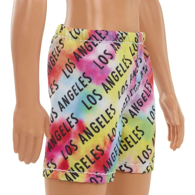 Barbie Ken Beach Doll with Blonde Hair Dressed in Colorful Los Angeles-Print Swim Trunks - Walmar... | Walmart (US)