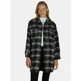 Time and Tru Women's Brushed Longline Plaid Shacket, S-XXXL | Walmart (US)