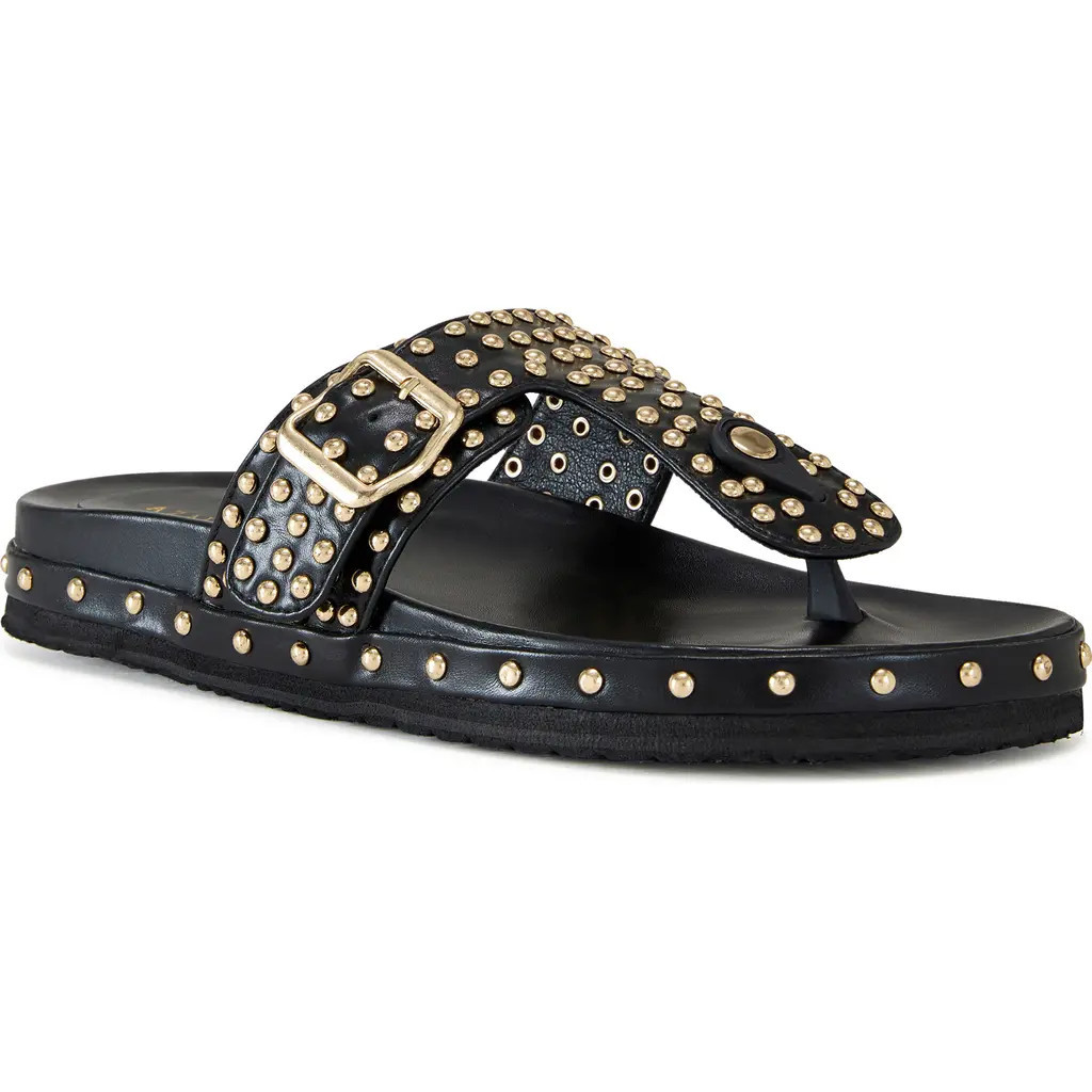 AZALEA WANG Daisychain Studded Sandal in Black at Nordstrom, Size 7.5 | Nordstrom