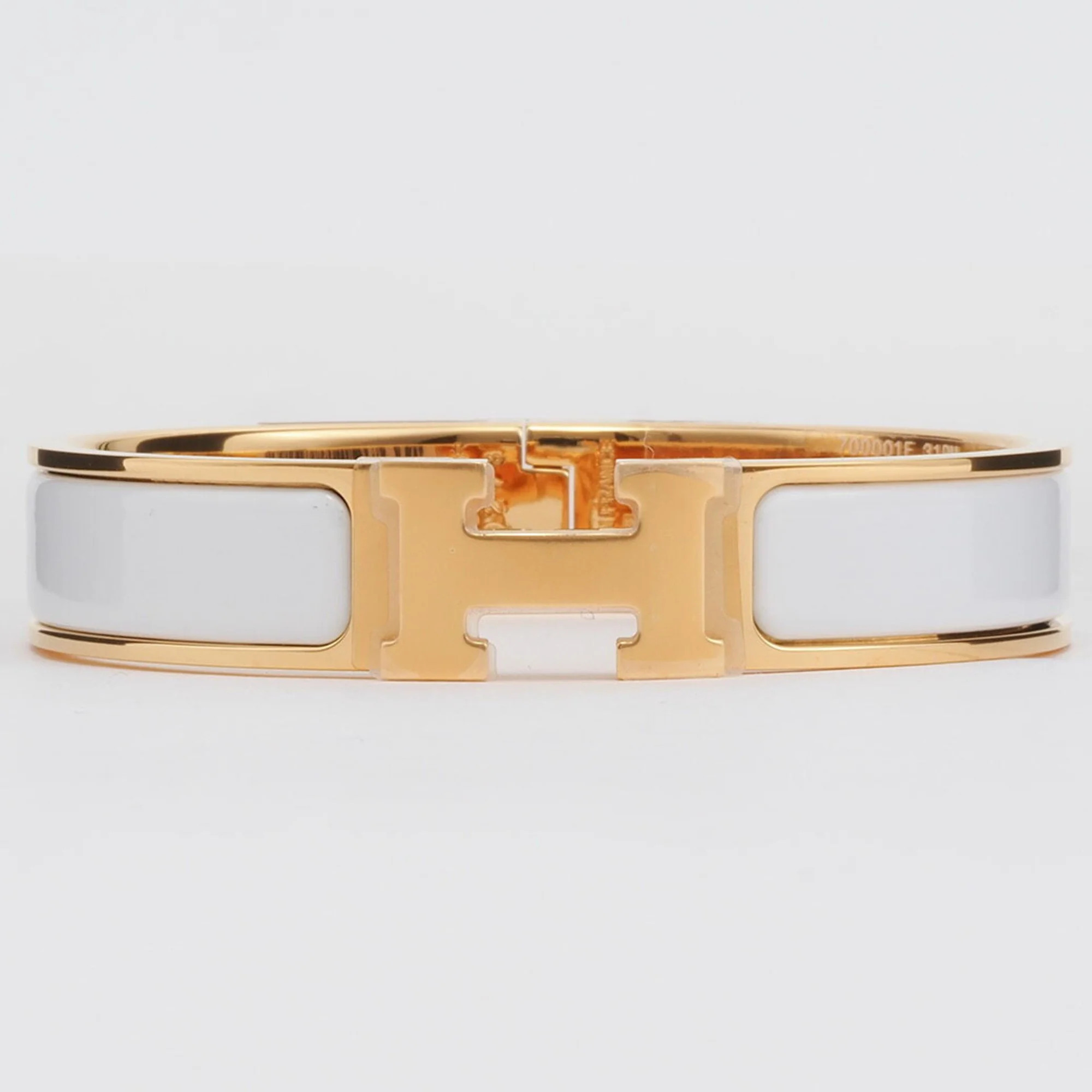 Hermes Clic yellow Enamel Metal Charm Bracelet (Pre-Owned) | Shop Simon
