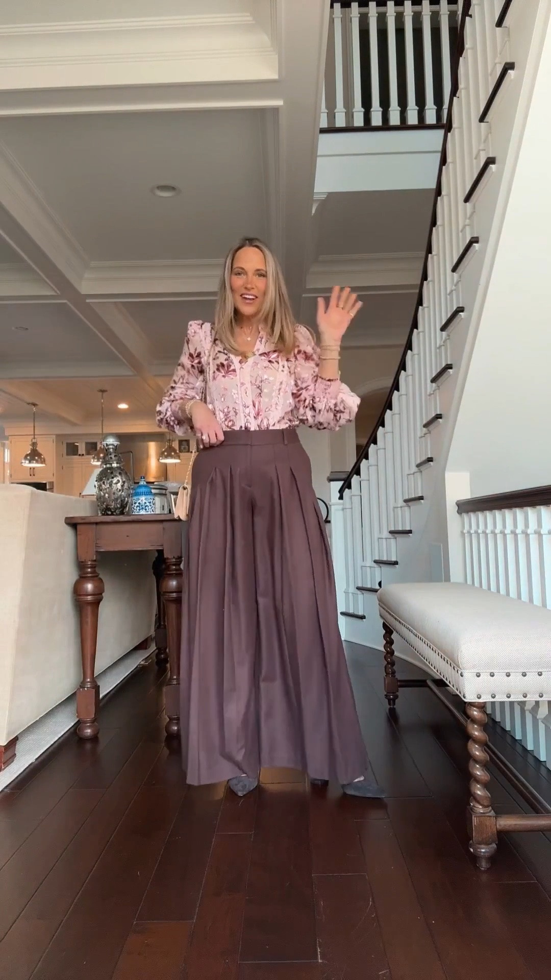 A floral blouse paired with pleated bottoms creates a look that feels light and feminine. It’s an easy combination that comes together without much effort but still looks refined. Perfect for days when you want something simple that still feels put together.

#LTKMidsize #LTKOver40 #LTKSeasonal