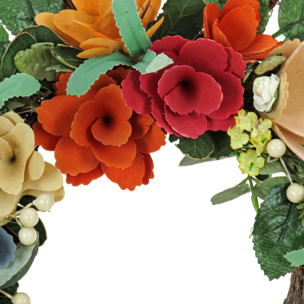 National Tree Company 17" Floral Bunny Ears Artificial HAnging Wreath, Easter Collection | Target