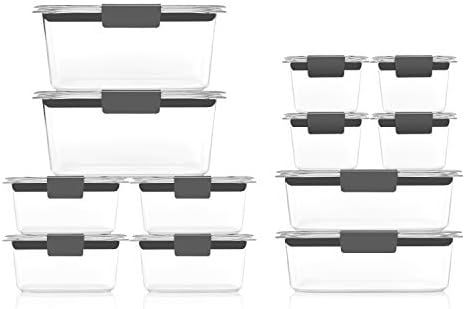 Rubbermaid Brilliance Storage 24-Piece Plastic Lids | BPA Free, Leak Proof Food Container, Clear | Amazon (US)