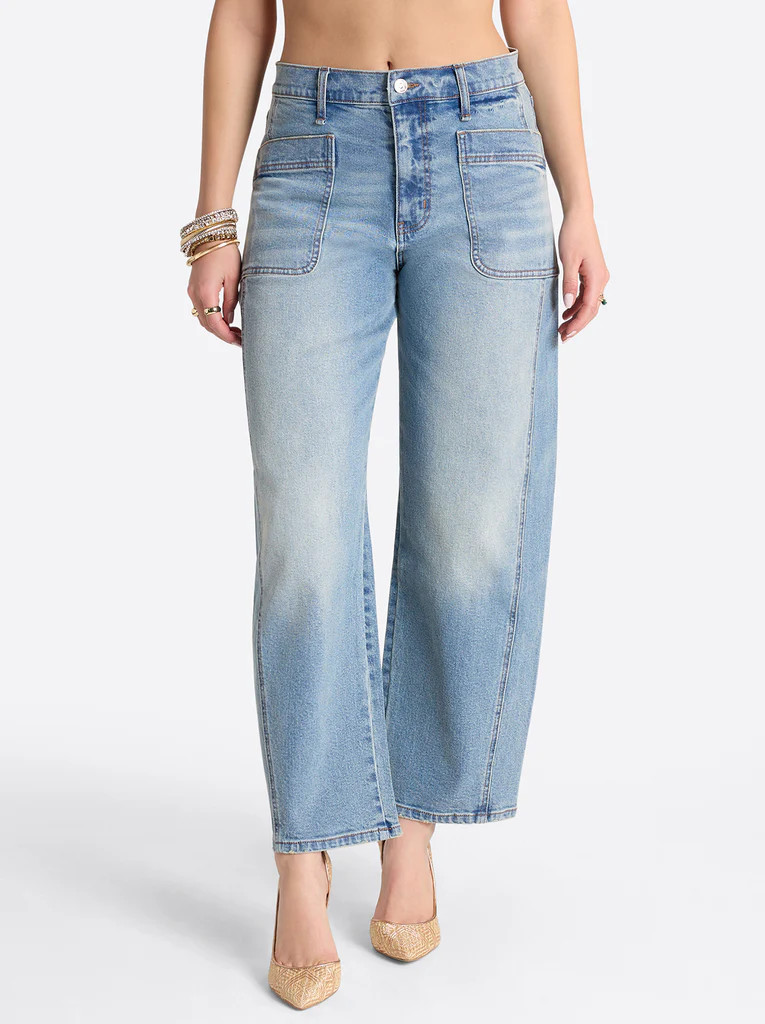 Relaxed Barrel Jeans in Composer | Jessica Simpson