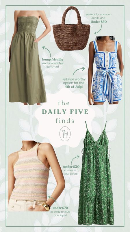 6:13 daily 5 finds! Great summer outfits and perfect for 4th of July. Love an easy dress for summer  

#LTKFindsUnder100 #LTKSeasonal #LTKStyleTip