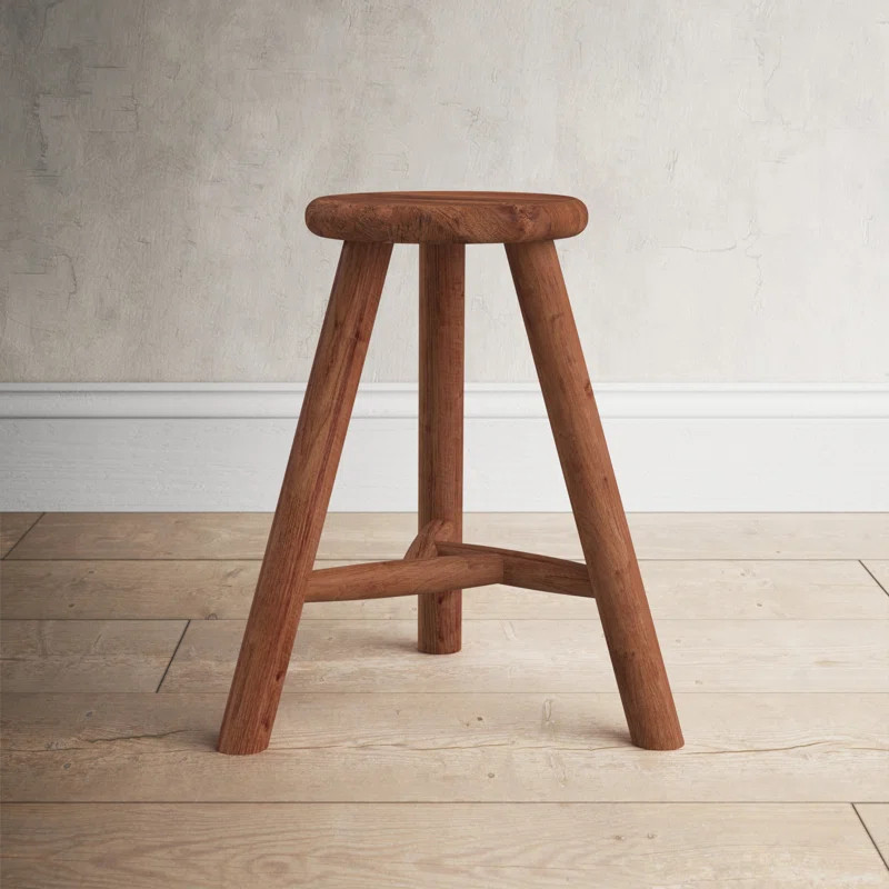 Bahari 18'' Tall Solid Wood Accent Stool | Wayfair North America