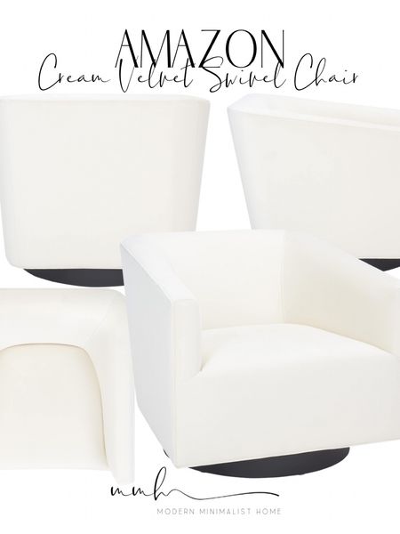 I love the sleek and modern vibes of this Amazon cream velvet swivel chair. This accents chair is great way to add functional, texture and softness to a living room.

Accent chairs // accent chair living room // chairs living room // chairs // swivel chair // accent chairs living room // swivel accent chairs // amazon accent chair // bedroom accent chair // modern home // modern minimalist home // amazon home // white accent chair // velvet chair // cream chair

#LTKhome #LTKstyletip #LTKsalealert