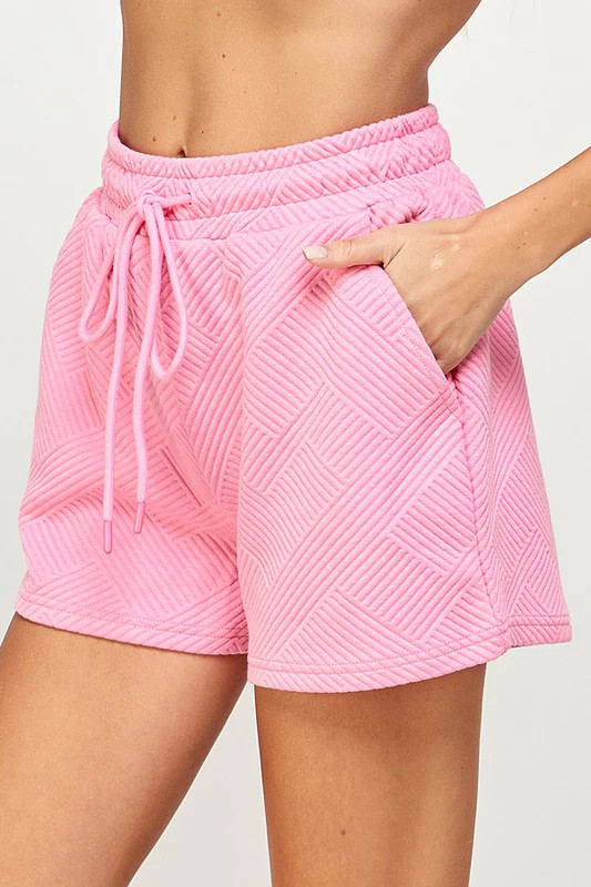 DUNCAN PULL ON SHORTS IN BUBBLE GUM | Indigeaux Denim Bar & Boutique