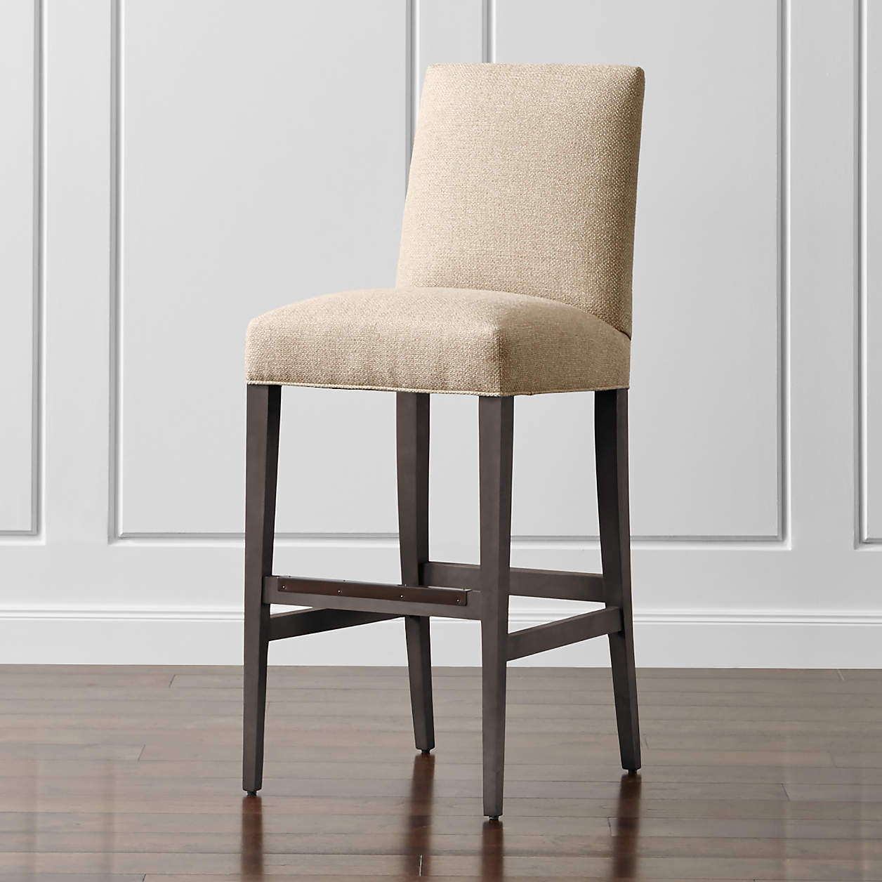 Miles Upholstered Bar Stool + Reviews | Crate & Barrel | Crate & Barrel