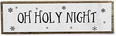 ANVEVO Oh Holy Night - Christmas Sign – Christmas Decor - Merry Christmas Wood Sign - Holiday D... | Amazon (US)