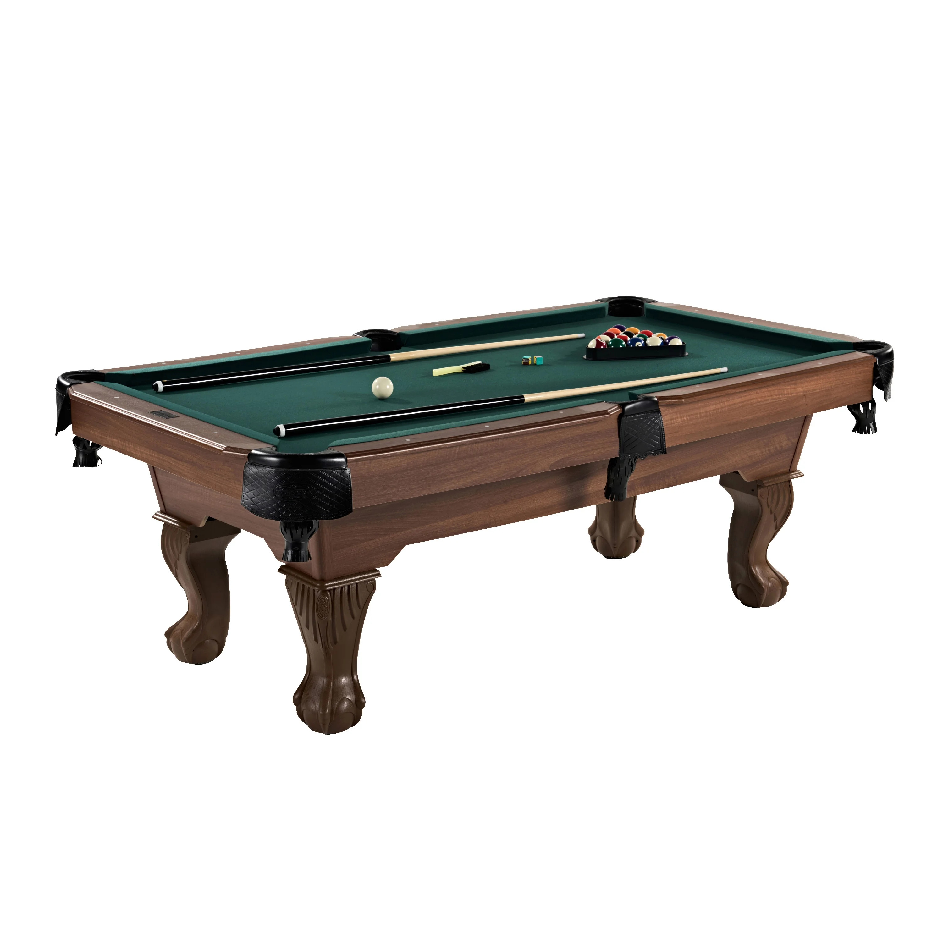 7.25 ft Winstead Pool Table, Billiard Table, Green, by Barrington Billiards Company | Walmart (US)
