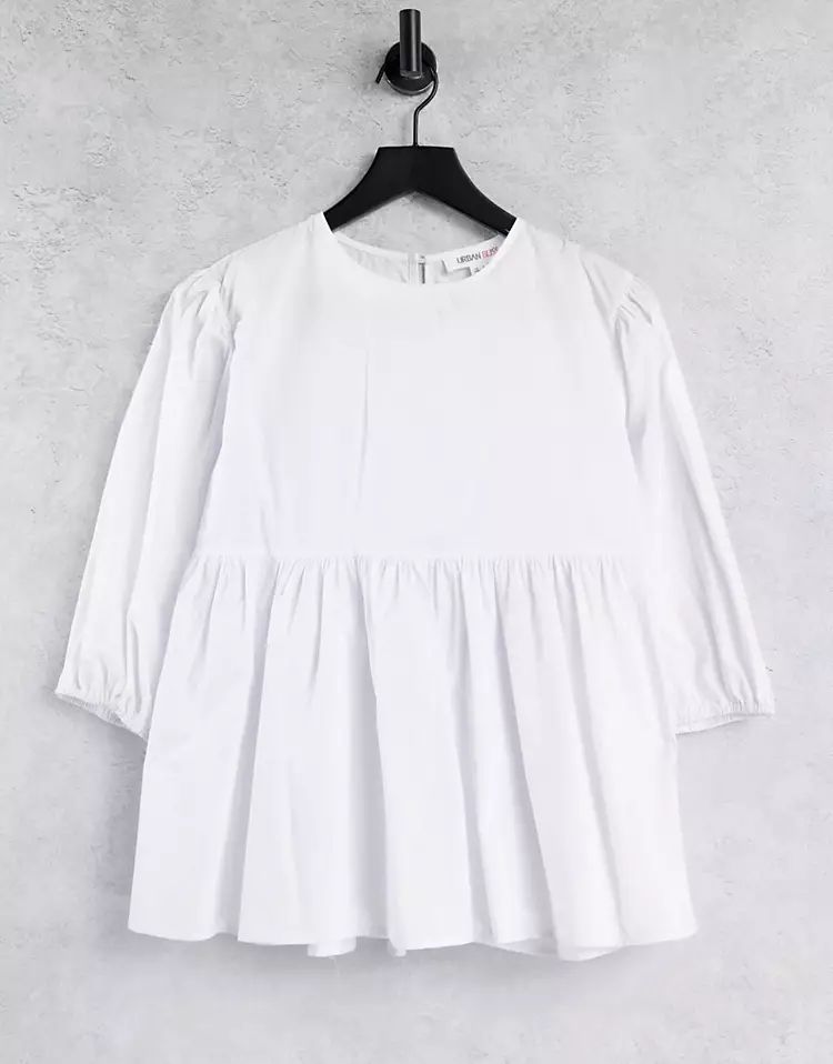 ASOS DESIGN sleeveless tiered smock top in white | ASOS | ASOS (Global)