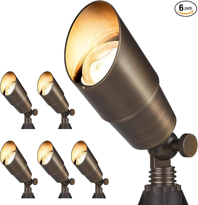 Gardencoin Solid Brass Outdoor Landscape Spotlights, 12V Heavy Duty Low Voltage LED Spot Light Wa... | Amazon (US)