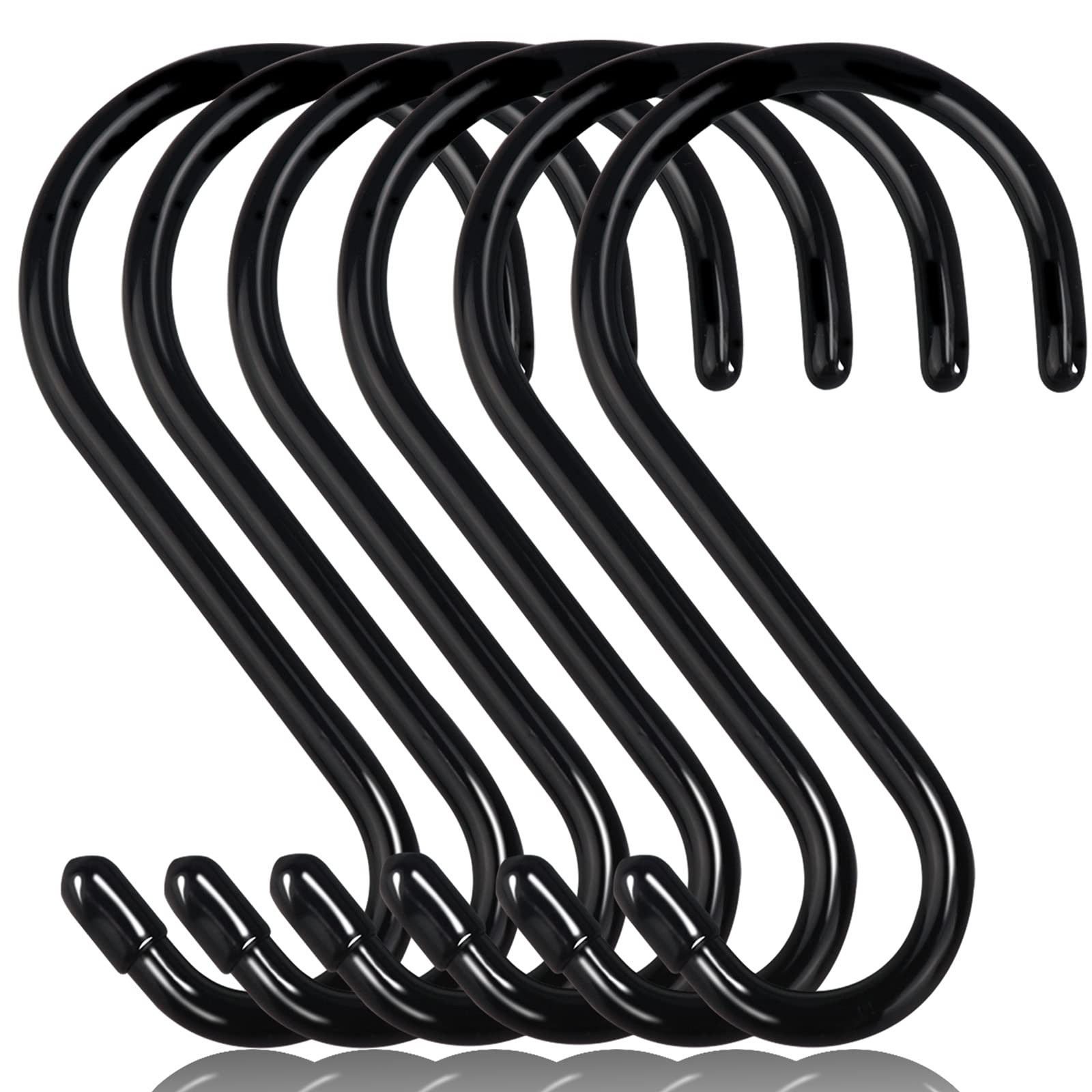 DINGEE 6 Inch Heavy Duty S Hooks, Large S Hooks Vinyl Coated Hooks for Hanging Plants, Sturdy 6 P... | Amazon (US)