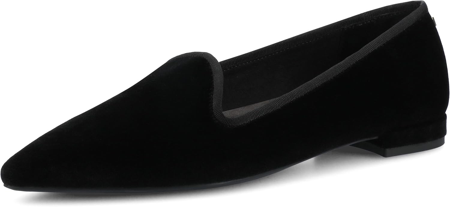 Birdies Starfinch Women’s Pointed-Toe Velvet Flats, Slip-On Cushioned Loafers with Arch Support, Comfortable Dress Shoes | Amazon (US)