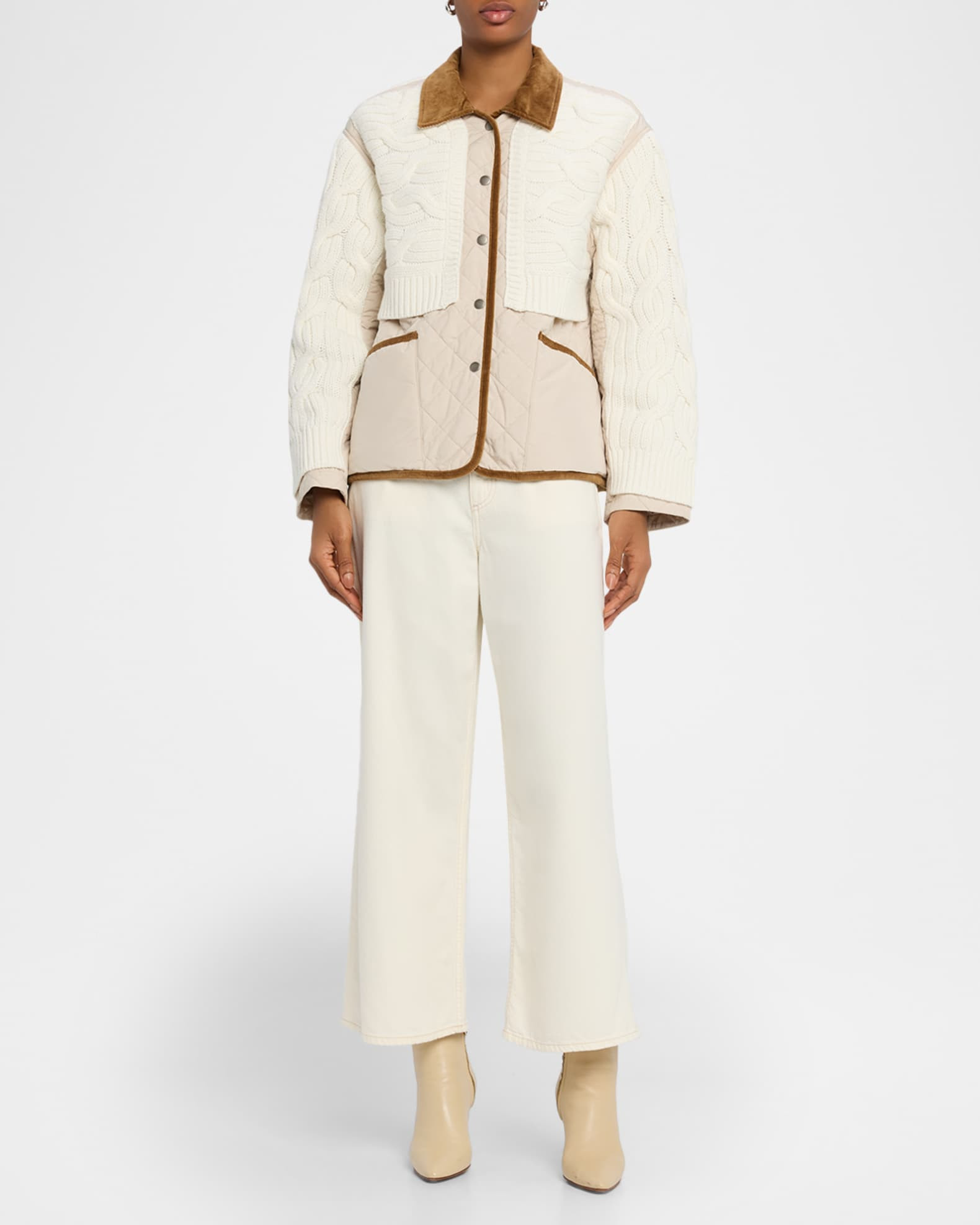 Ivy Mixed-Media Jacket | Neiman Marcus