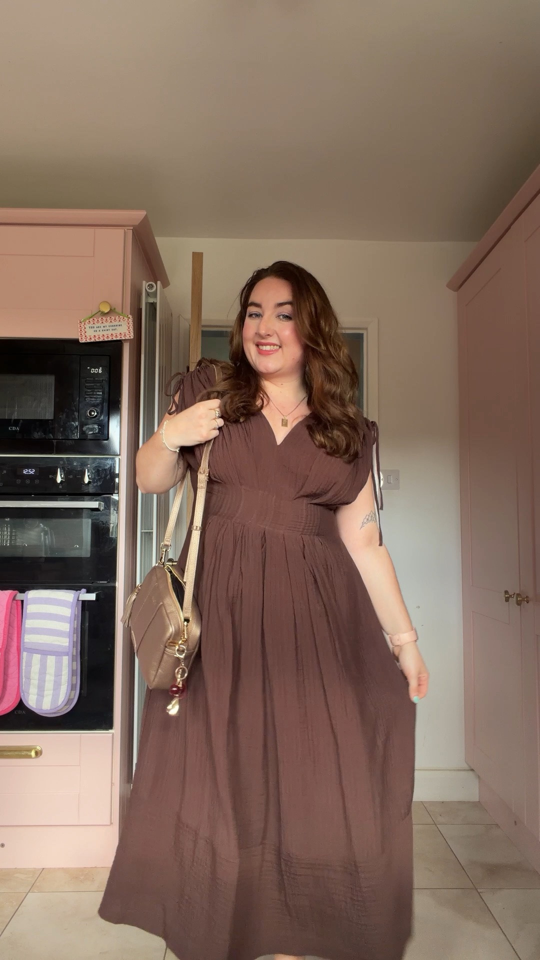 Bloat friendly night out outfit🤎✨ wearing a size 14 in the dress

#LTKdatenight #LTKpetite #LTKmidsize