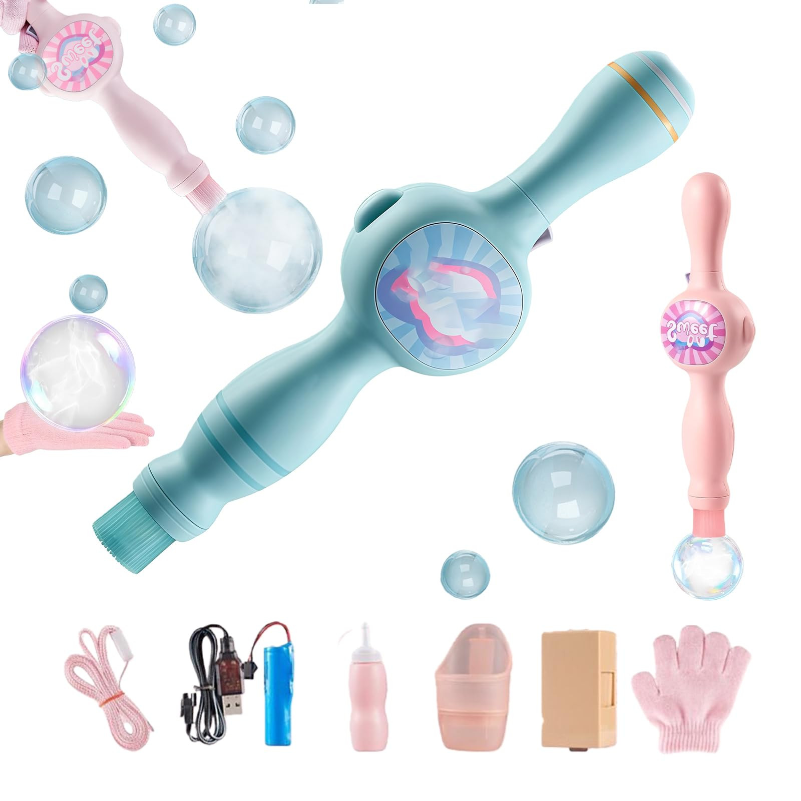 Fog Bubble Machine, Magic Bubble Wand with Colorful Elastic Bubbles & Smoke Effect, for Outdoor P... | Amazon (US)