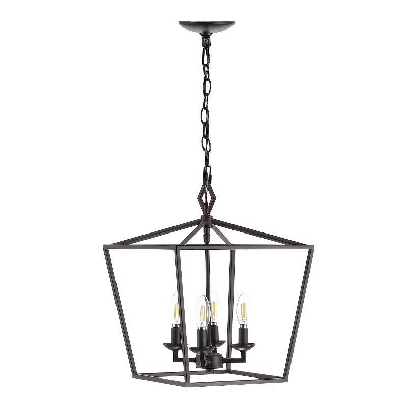 Rosalen 4Lt Pendant - Oil Rubbed Bronze (Black) - Safavieh | Target