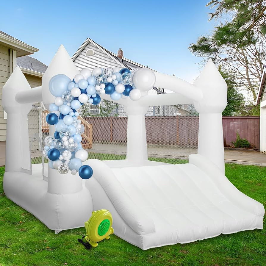 AKSPORT Inflatable Bounce House,White Castle Bounce House for Kids 3-6 Indoor & Outdoor Inflatabl... | Amazon (US)