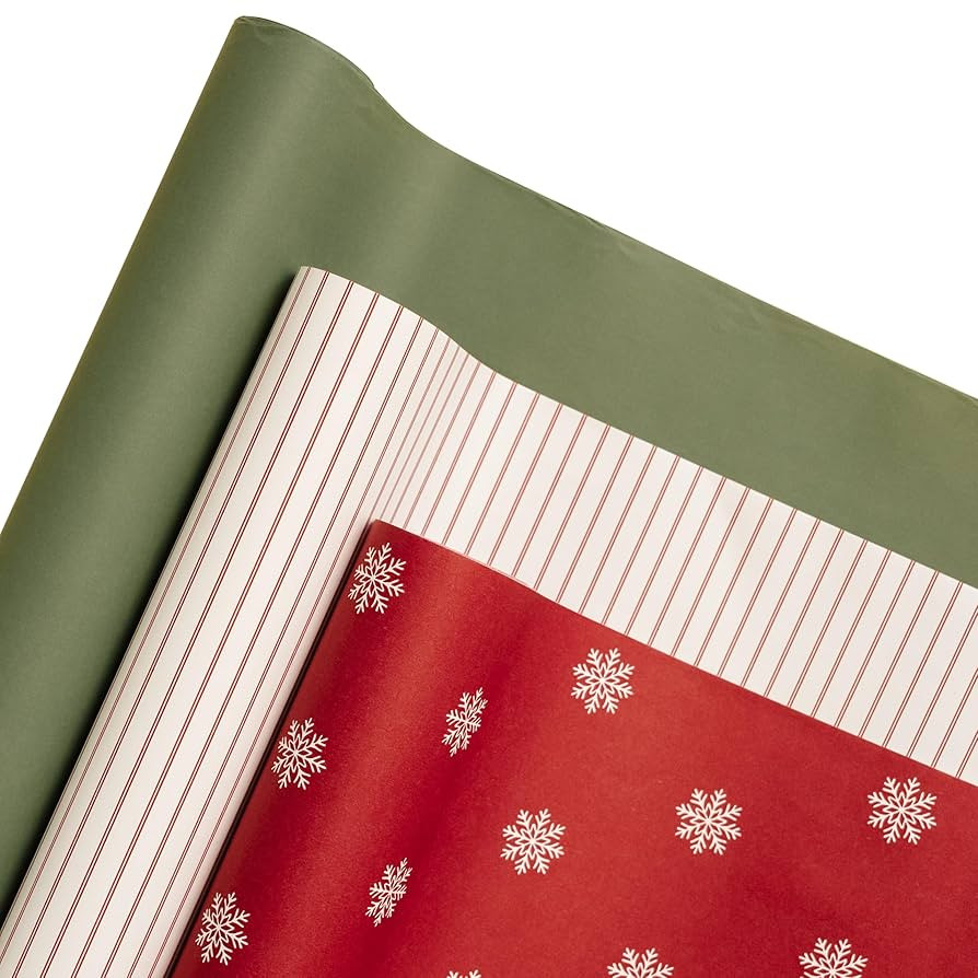 Merry Market Christmas Wrapping Paper Rolls, Premium Matte Gift Wrap, 30” x 168” Large Roll, ... | Amazon (US)