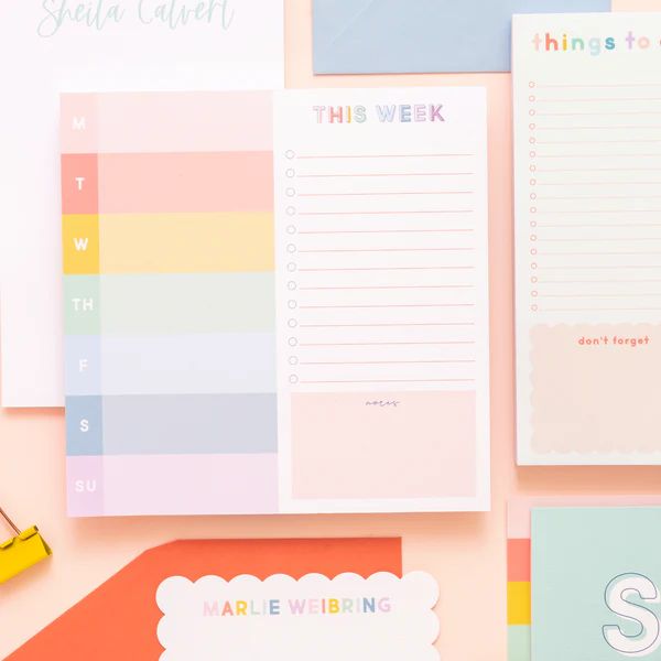 Things To Do and Weekly Notepad Set | Joy Creative Shop