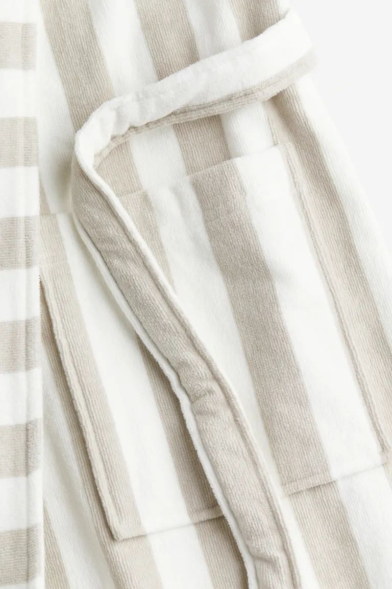 Striped Cotton Terry Bathrobe | H&M (US + CA)