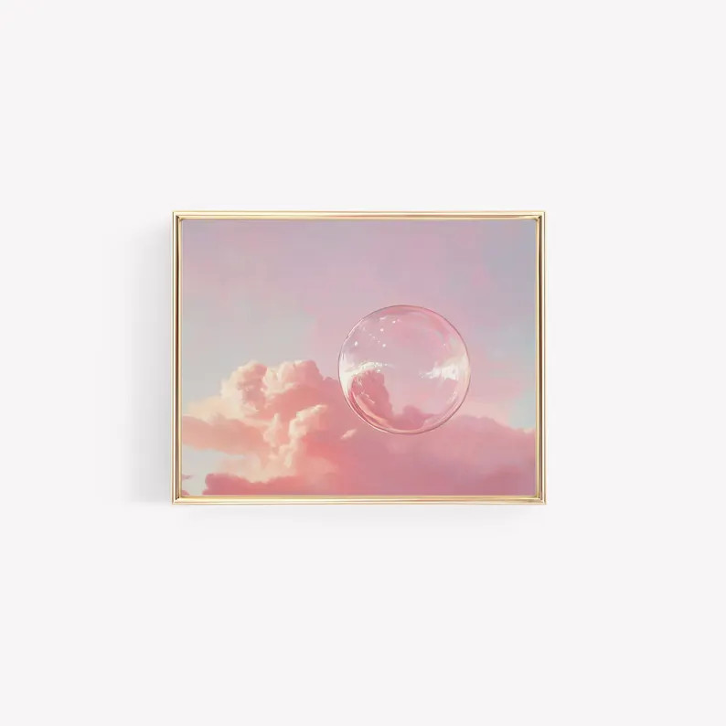 Glinda Bubble Valentines Digital Horizontal Print Wicked Digital Art Valentines Wizard of Oz Pink... | Etsy (US)