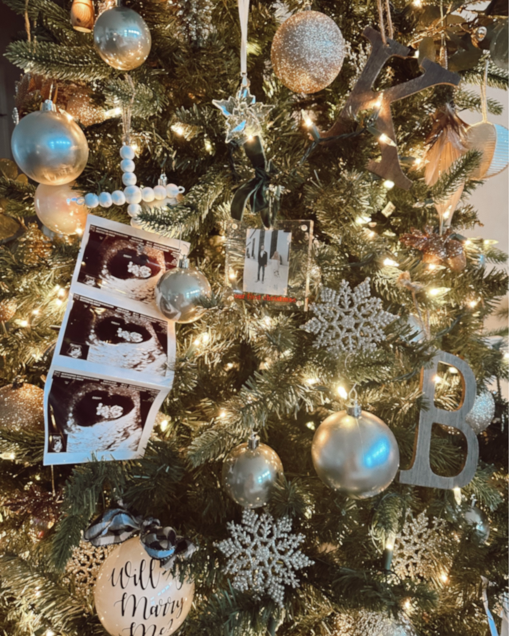 Linking some cute - Personalized Baby’s First Christmas Ornaments we are gettin for baby lemons 🍋 

This time of year is extra special for us—the celebration of Jesus’ birth, the season we got engaged, and the month we said “I do.” And now, we get to celebrate with a little one on the way. God has been so good to us, and my heart is so full.

 Just the biggest blessing yet ✨💫🍼👶🏼 
such a tiny little bean in the US 🥹 baby is now the size of a sweet potato 🍯🍠 

#LTKBump #LTKHoliday #LTKBaby