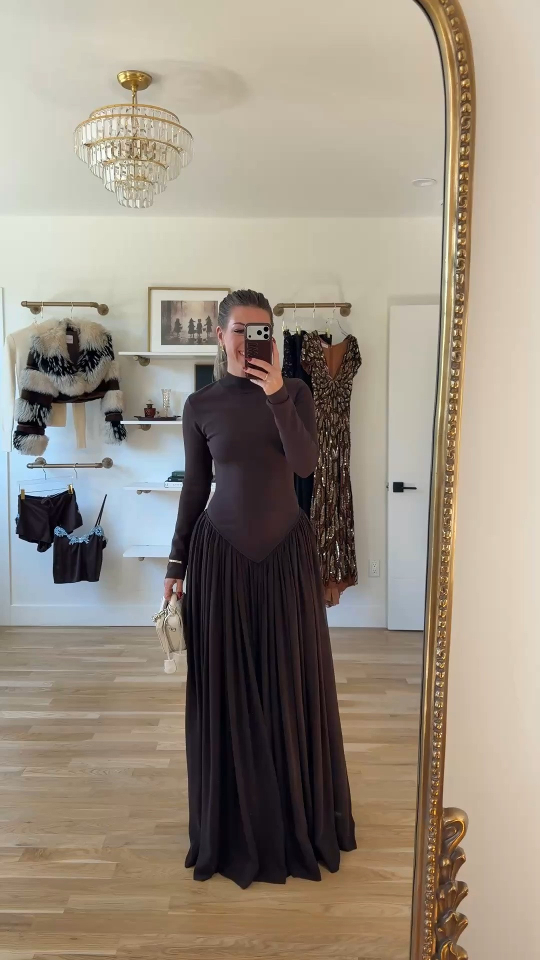 brown maxi with a fitted long-sleeve mock neck bodice, V-shaped dropped waist, and full gathered skirt amazon fall and winter formal event & wedding guest dress 🙌🏻💍

Im 5’4” and wearing my usual small/2 in all

revolve code: tulip

amazon fashion, amazon dresses, amazon finds, amazon outfit ideas, amazon summer outfits, affordable fashion finds, resortwear, resort outfits, vacation outfits, vacation dresses, beach vacation outfits, summer vacation outfits, tropical vacation outfits, vacation outfit ideas, summer wedding guest dresses, wedding guest dresses, cocktail dresses, semi-formal dresses, black tie wedding guest dresses, destination wedding guest dresses, garden party dresses, wedding guest outfit ideas