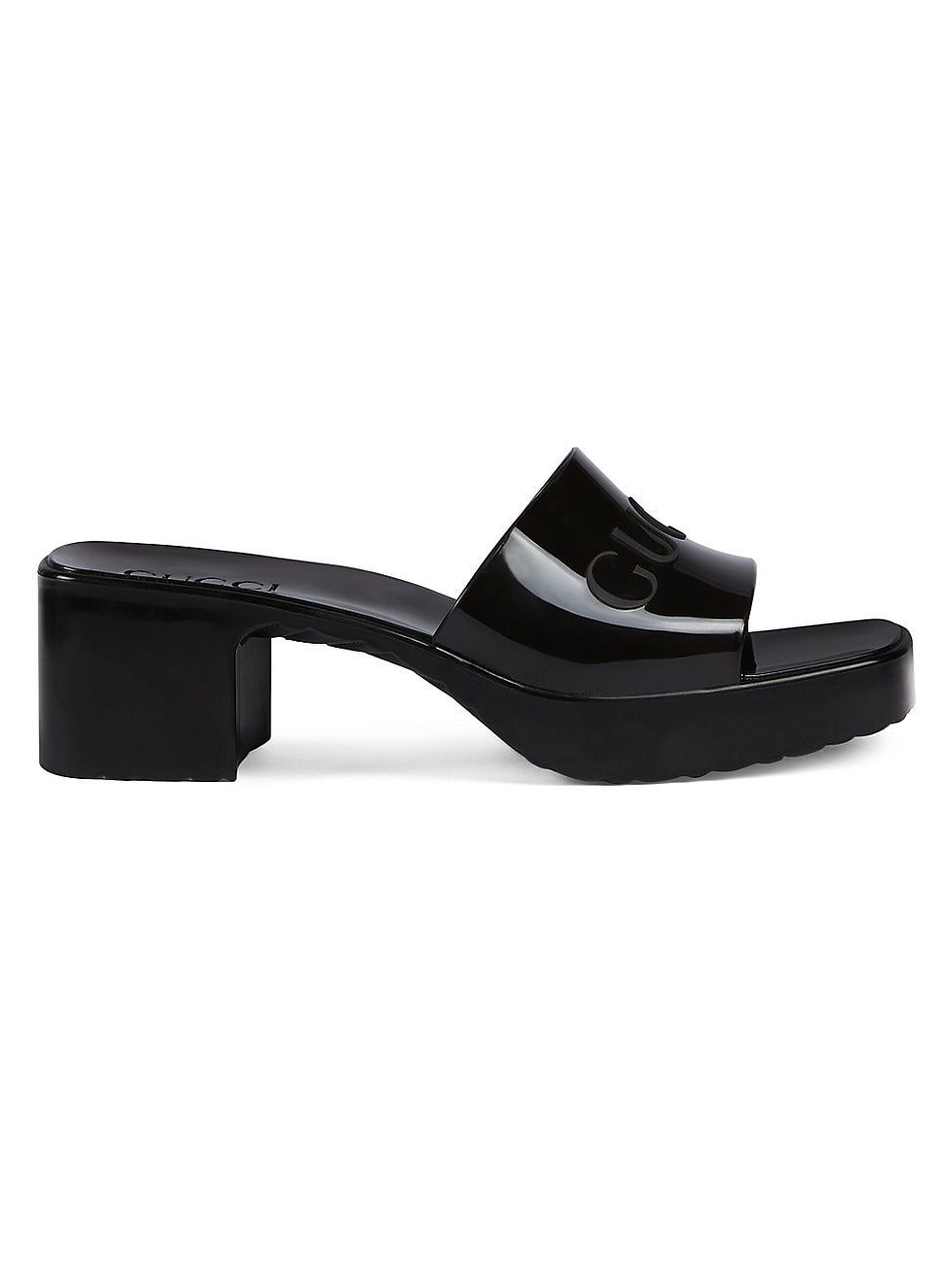 Gucci Women's Women's Rubber Slide Sandals - Nero - Size 10 | Saks Fifth Avenue