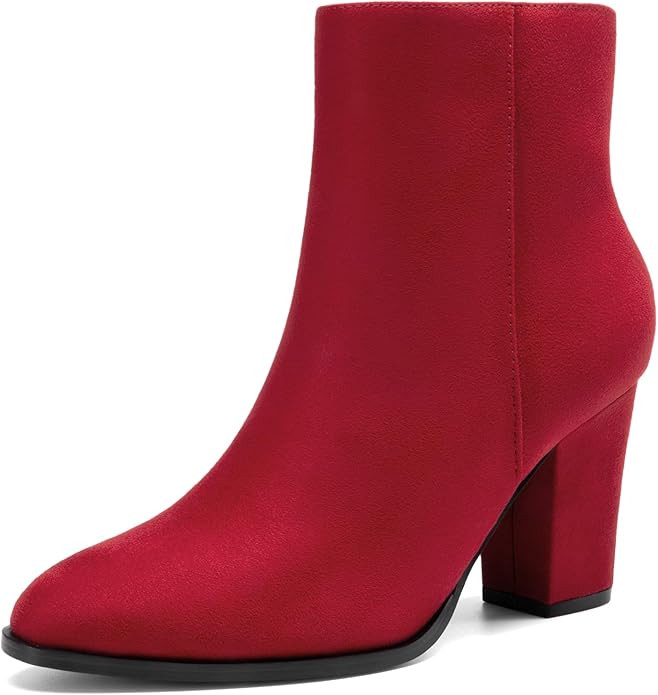 DREAM PAIRS Women's Ankle Boots Chunky Block Heel Booties | Amazon (US)