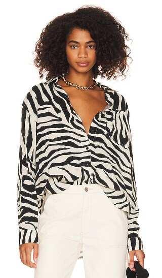 Lisa Button Up Shirt in Malibu Safari | Revolve Clothing (Global)