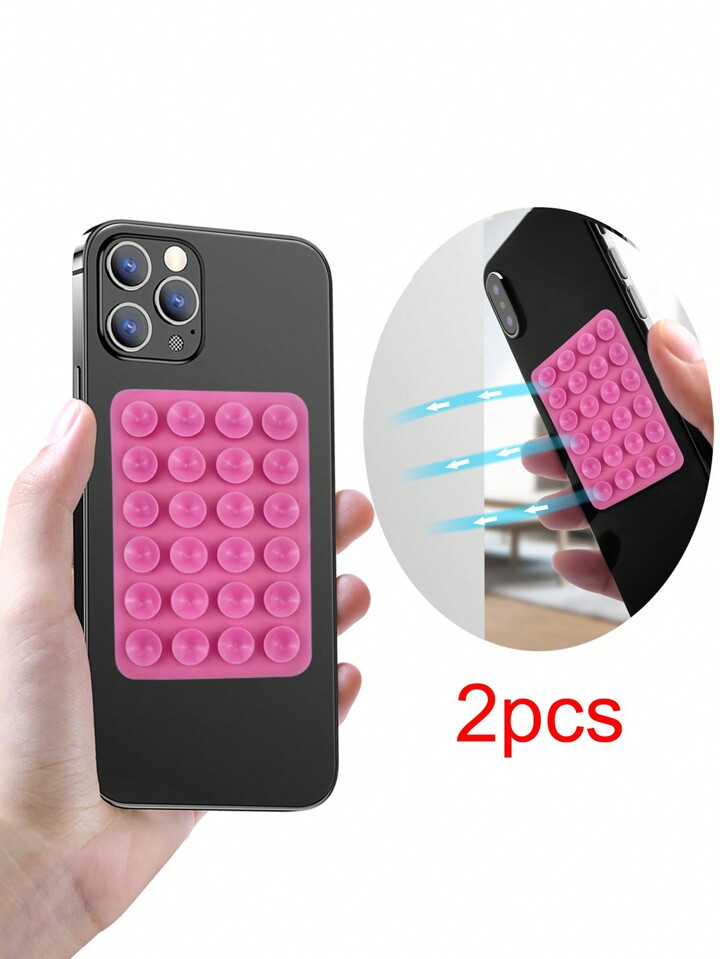 2pcs Silicone Anti-slip Mat With 24pcs Adhesive Suction Cups, Anti-slip Pad For Mobile Phones, Gr... | SHEIN