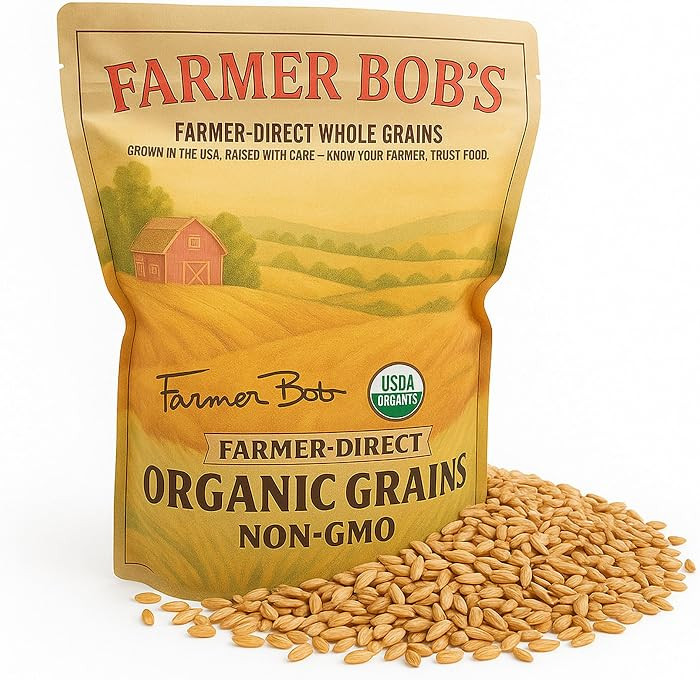 Farmer Bob's Oat Groats - Whole Oats, No-Glyphosate, Raw, USDA Organic, Gluten-Free, High in Fibe... | Amazon (US)