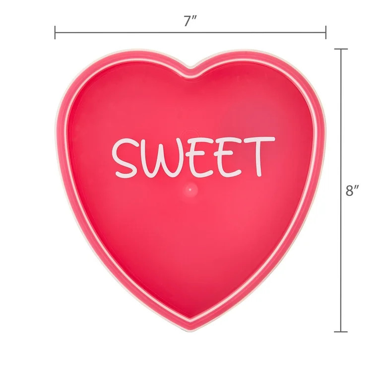 Plastic Heart-Shaped Container, Red, Valentine's Day by Way To Celebrate | Walmart (US)