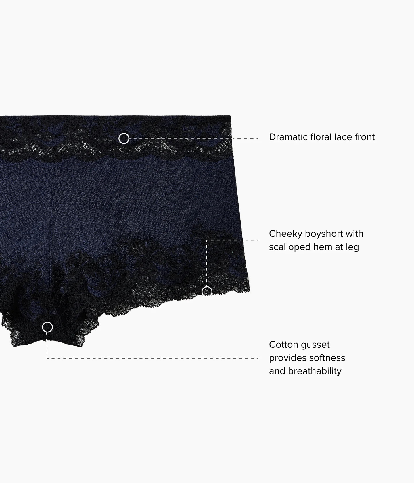 Modern Affair Boyshort: Night Sky/Black | Wacoal