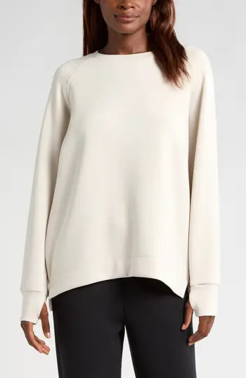 Soft Modal Blend Scuba Oversize Crew Sweatshirt | Nordstrom