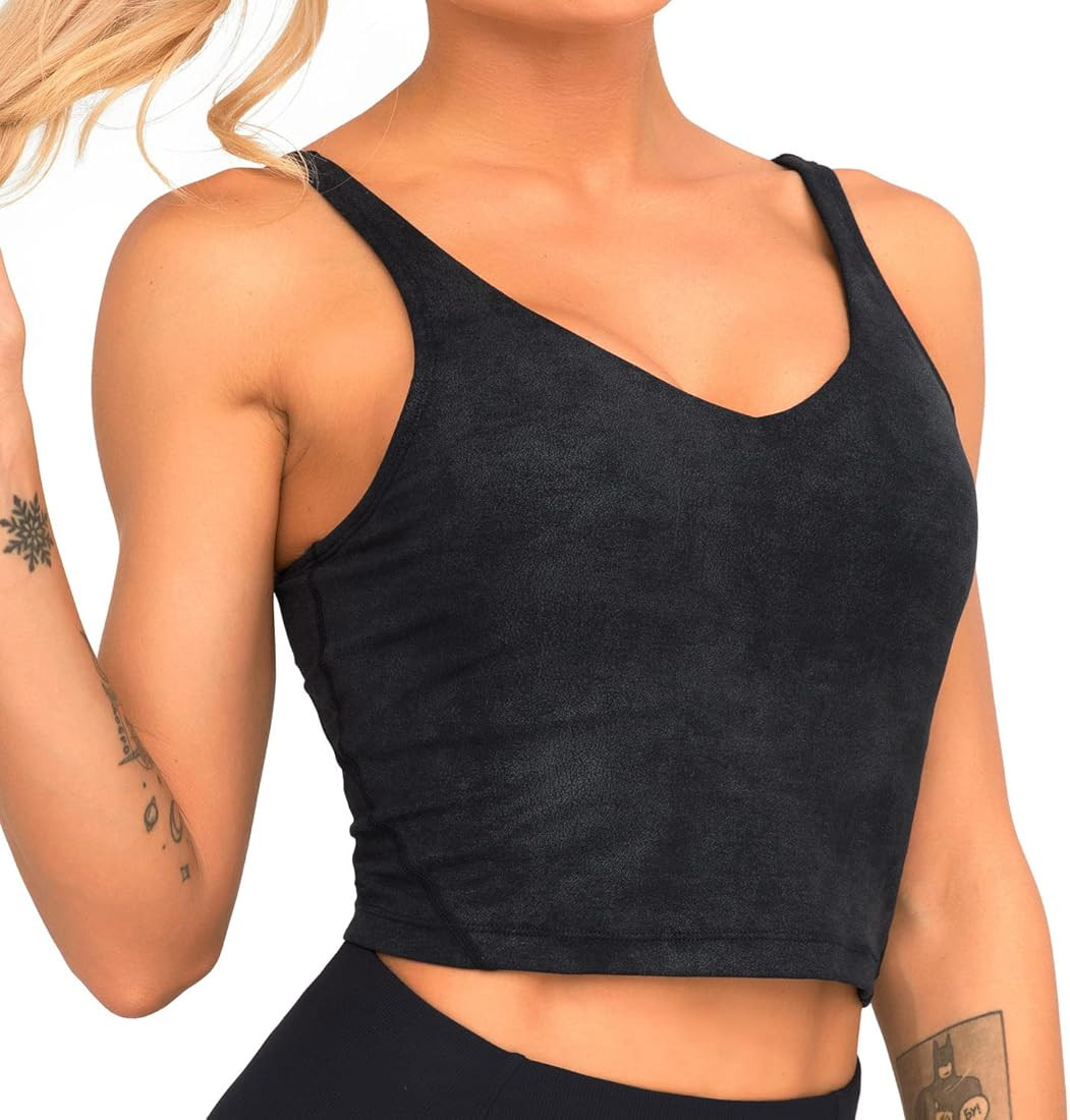 Dragon Fit Sports Bra for Women Longline Padded Bra Yoga Crop Tank Tops Fitness Workout Runni... | Amazon (US)