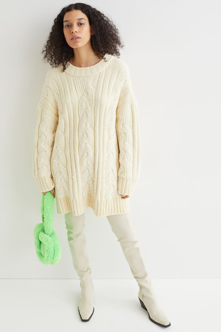 Cable-knit Chenille Sweater | H&M (US + CA)