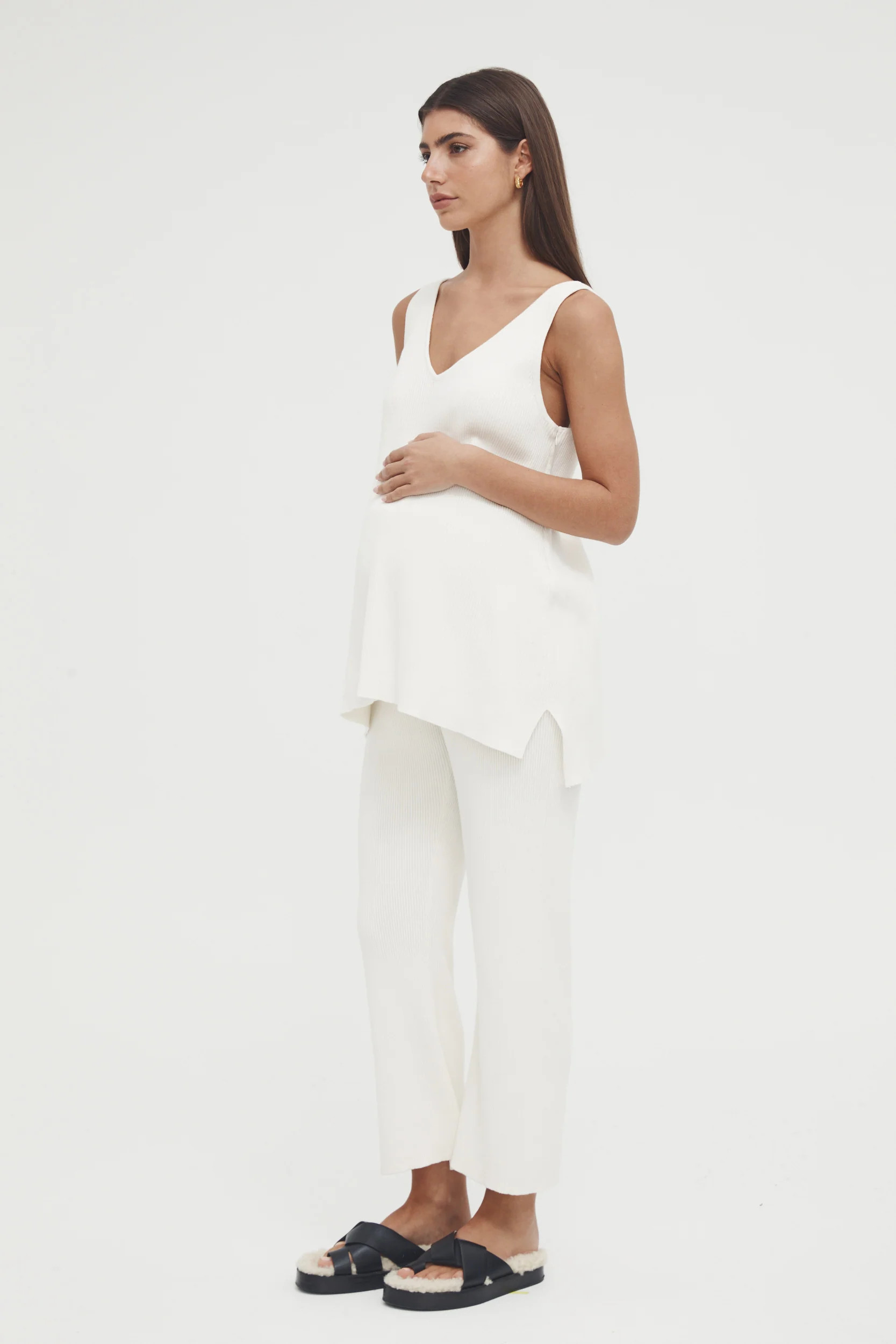 Knit Pant (Off White) | Legoe Heritage Maternity