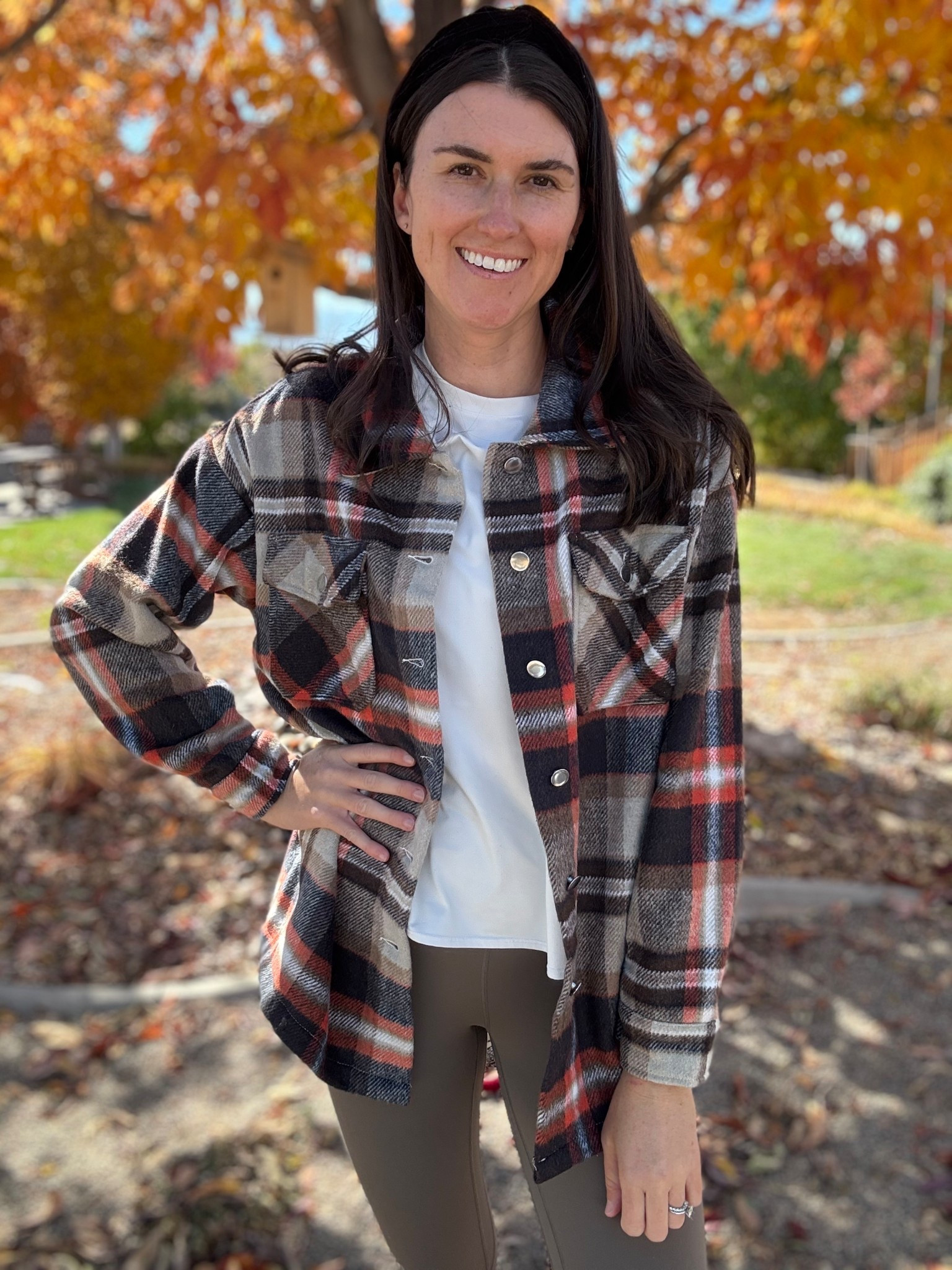 Button down plaid flannel! So cute. Wearing a large  

#LTKOver40 #LTKTall #LTKSeasonal