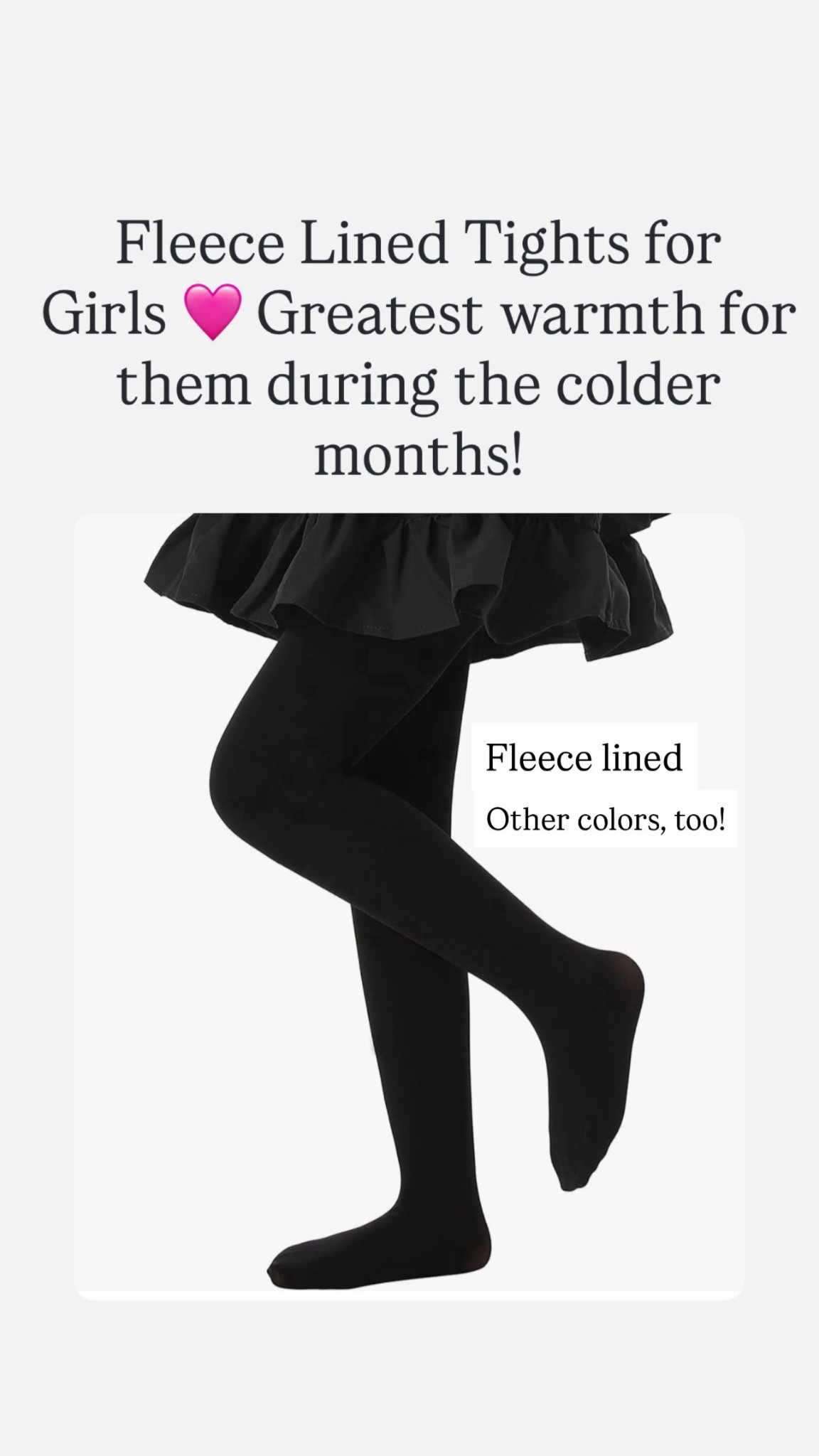 Fleece lined tights 🩷💜❤️

#LTKKids