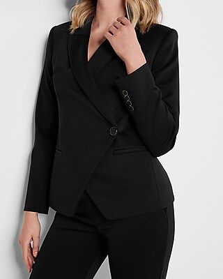 Peak Lapel Double Breasted Wrap Front Blazer | Express